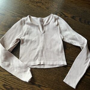 Women's Cream Long Sleeve Top